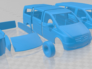 mercedes benz viano long 2011 printable van Modelo de impresión 3D