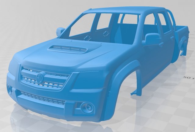 holden colorado crewcab lx 2008 printable body car 3D 打印模型 .c4d .max .obj .3ds .fbx .stl .blend 