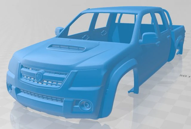 holden colorado crewcab lx 2008 printable body car 3D Print Model .c4d .max .obj .3ds .fbx .stl .blend 