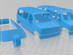 e series passenger van 1998 printable 3D printmodel