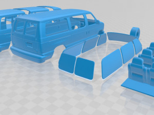 e series passenger van 1998 printable 3D printmodel