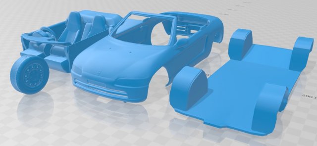 honda beat pp1 1991 printable car Model do druku 3D .c4d .max .obj .3ds .fbx .stl .blend 