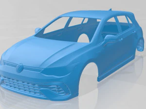 Volkswagen Golf 8 R 2022 carrozzeria stampabile Modello di stampa 3D