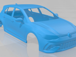 volkswagen golf 8 r 2022 printable body car 3D प्रिंट मॉडल