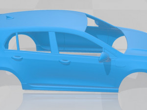 volkswagen golf 8 r 2022 printable body car 3D प्रिंट मॉडल