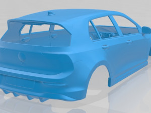 volkswagen golf 8 r 2022 printable body car 3D प्रिंट मॉडल