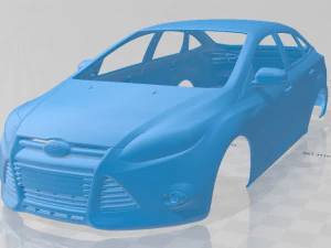 focus berlina 2011 carrozzeria stampabile Modello di stampa 3D