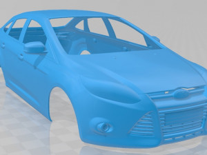 focus sedan 2011 printable body car Modello di stampa 3D