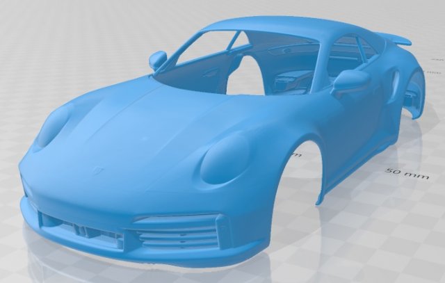 porsche 911 turbo s cabrio 2021 printable body car 3D Принт Модель .c4d .max .obj .3ds .fbx .stl .blend 