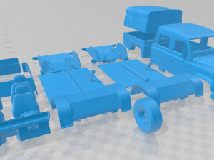 land rover defender 130 high capacity double cab pickup 2011 printable car Modelo de impresión 3D