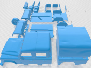 land rover defender 130 high capacity double cab pickup 2011 printable car Modelo de impresión 3D