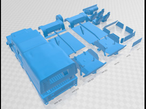 land rover defender 130 high capacity double cab pickup 2011 printable car Modelo de impresión 3D