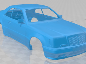 mercedes benz e class amg widebody coupe 1988 printable body car 3D Druckmodell