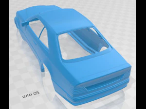 mercedes benz e class amg widebody coupe 1988 printable body car 3D Print Model