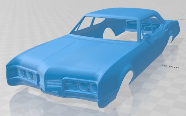 oldsmobile 88 delmont sedan 1967 printable body car Model do druku 3D .c4d .max .obj .3ds .fbx .stl .blend 