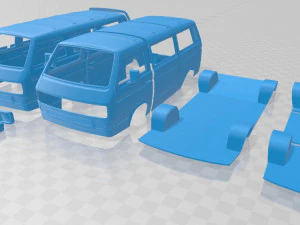 volkswagen transporter t3 1990 printable van 3D Print Model