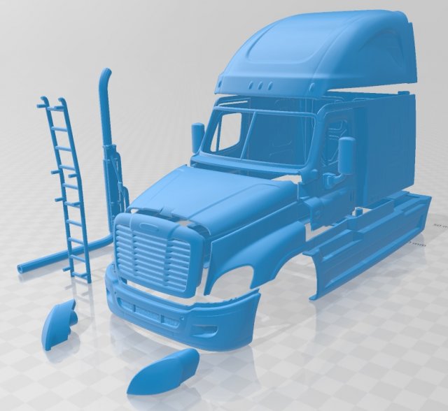 freightliner cascadia 2011 printable truck Modèles 3D en vedette .c4d .max .obj .3ds .fbx .stl .blend 