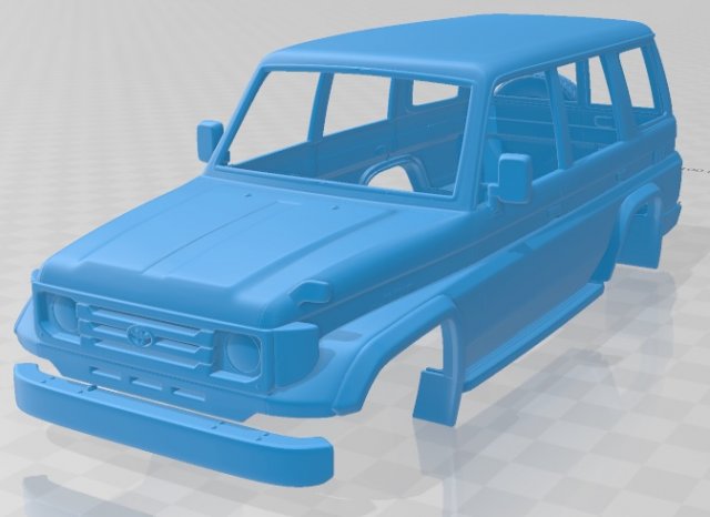 toyota land cruiser j70 5 doors 1990 printable body car 3Dプリントモデル .c4d .max .obj .3ds .fbx .stl .blend 