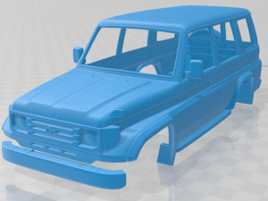toyota land cruiser j70 5 doors 1990 printable body car 3D Print Model