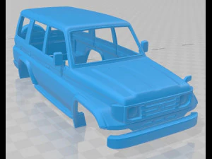 toyota land cruiser j70 5 doors 1990 printable body car 3D Print Model
