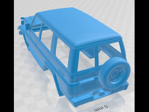 toyota land cruiser j70 5 doors 1990 printable body car 3Dプリントモデル