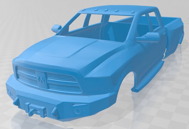 dodge ram 2010 printable body car Modello di stampa 3D .c4d .max .obj .3ds .fbx .stl .blend 