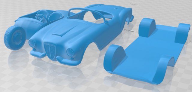 lancia aurelia gt convertible 1954 printable car 3D Print Model .c4d .max .obj .3ds .fbx .stl .blend 