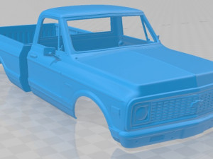 chevrolet c10 cheyenne pickup 1971 printable body car 3D 프린트 모델