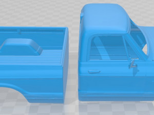 chevrolet c10 cheyenne pickup 1971 printable body car 3D 프린트 모델
