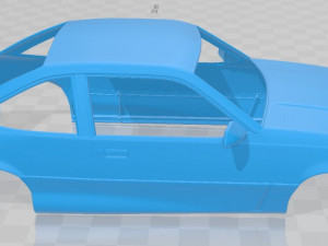 pontiac sunbird gt coupe 1986 printable body car 3D Принт Модель