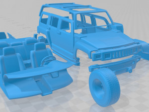 hummer h3 2010 printable car Model do druku 3D
