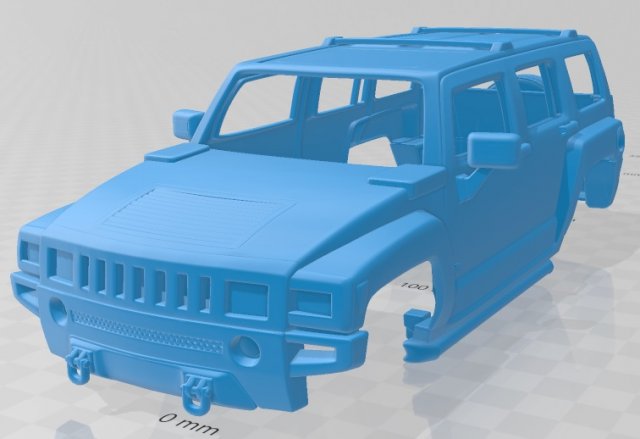 hummer h3 2010 printable body car 3D Druckmodell .c4d .max .obj .3ds .fbx .stl .blend