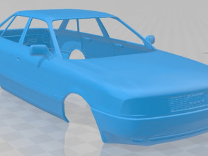 audi 80 b3 1986 printable body car 3D Print Model