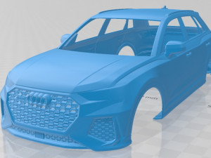 audi q3 rs 2020 printable body car 3D Print Model