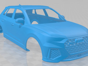 audi q3 rs 2020 printable body car 3D Принт Модель