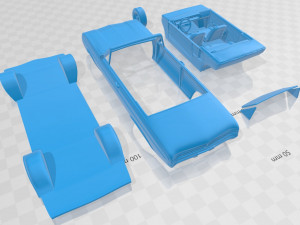 buick skylark convertible 1964 printable car Modello di stampa 3D