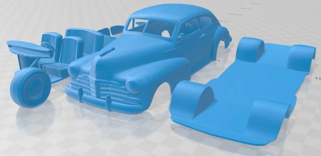 chevrolet fleetline aero sedan 1948 printable car 3D Print Model .c4d .max .obj .3ds .fbx .stl .blend 