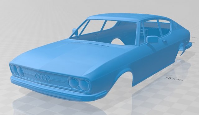 audi 100 coupe s 1970 printable body car Model do druku 3D .c4d .max .obj .3ds .fbx .stl .blend 