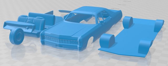 chrysler imperial lebaron 4 door hardtop 1971 printable car 3D Print Model .c4d .max .obj .3ds .fbx .stl .blend 