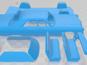 chrysler imperial lebaron 4 door hardtop 1971 printable car 3D Print Model