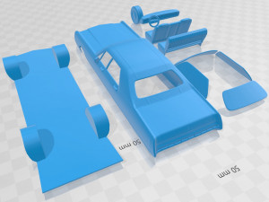 chrysler imperial lebaron 4 door hardtop 1971 printable car 3D Print Model