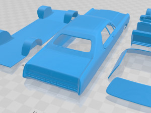 chrysler imperial lebaron 4 door hardtop 1971 printable car 3D Print Model