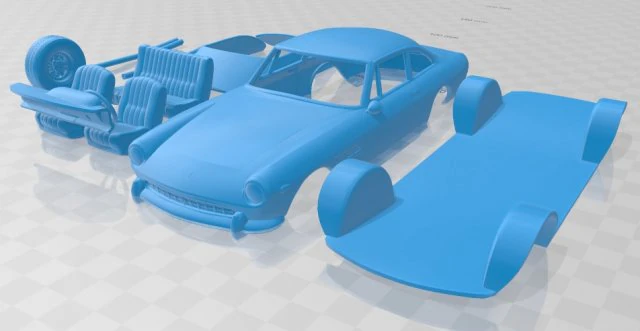 ferrari 330 gt 22 1965 printable car 3D Print Model .c4d .max .obj .3ds .fbx .stl .blend 