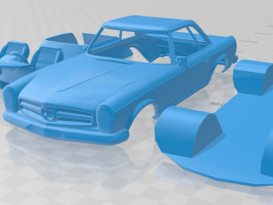 mercedes benz sl w113 1963 printable car 3D Print Model