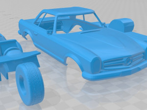 mercedes benz sl w113 1963 printable car Modèles 3D en vedette