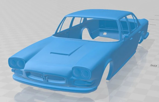 maserati quattroporte 1966 printable body car 3D Print Model .c4d .max .obj .3ds .fbx .stl .blend