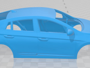 hyundai ioniq hybrid 2019 printable body car 3D प्रिंट मॉडल