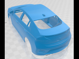 hyundai ioniq hybrid 2019 printable body car 3D प्रिंट मॉडल
