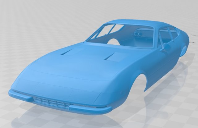 ferrari 365 daytona gtb4 1972 printable body car 3D 打印模型 .c4d .max .obj .3ds .fbx .stl .blend 