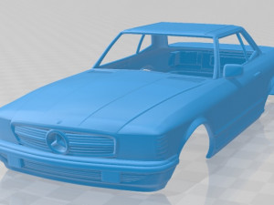 mercedes benz sl class r107 coupe 1972 printable body car Modèles 3D en vedette